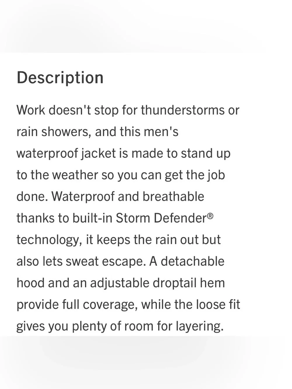 Carhartt water resistant